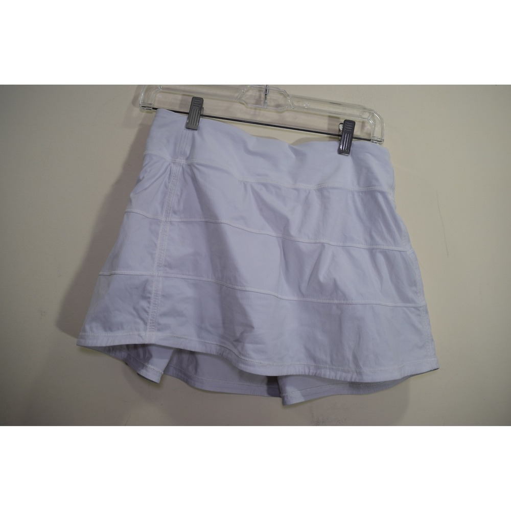 Lululemon Pace Rival Skirt White Size 6 LW8A85T Running Tennis Skort